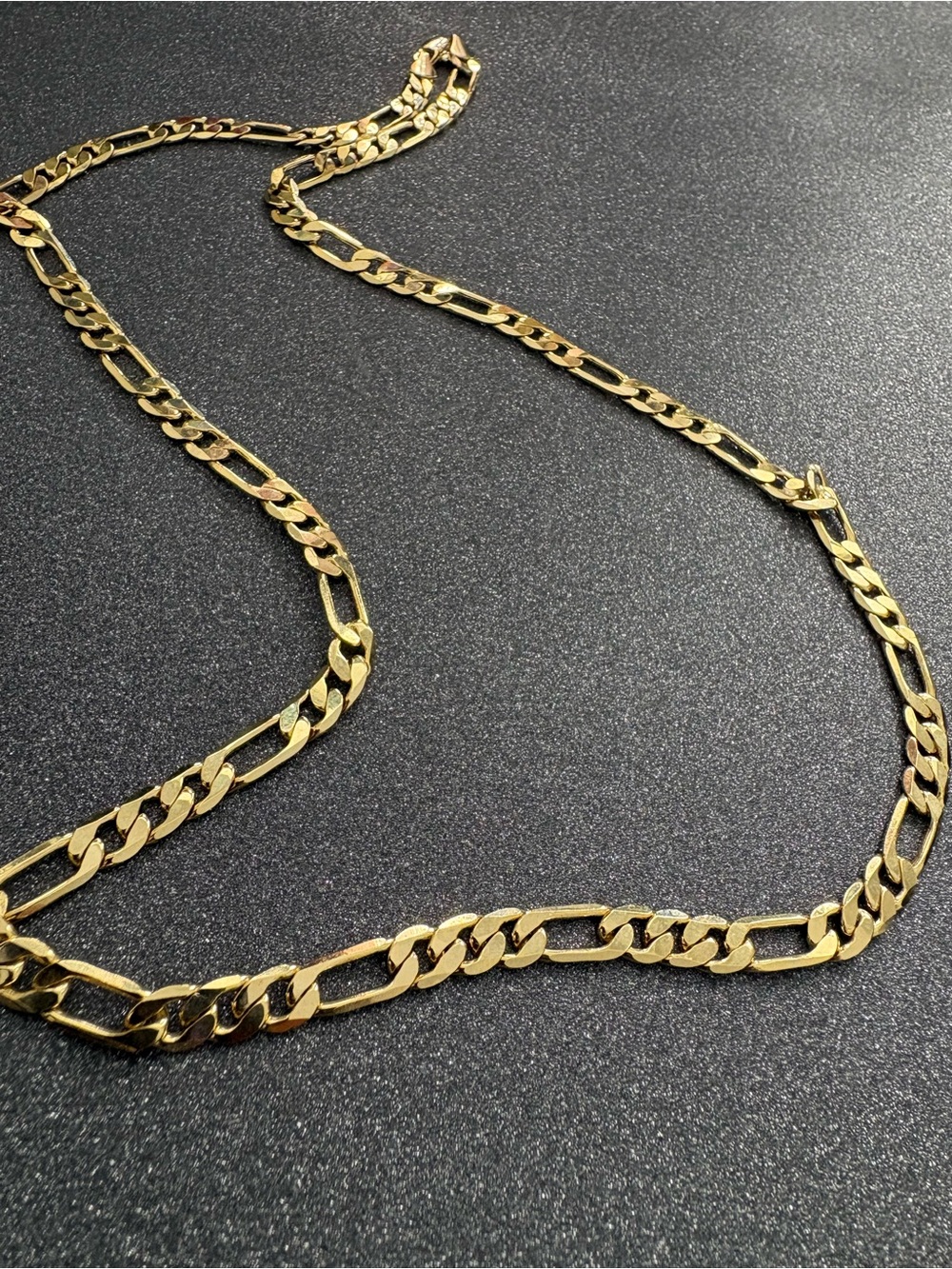 Men's Gold 18k Gold Plated Figaro Chain Necklace - Elegant Link Design